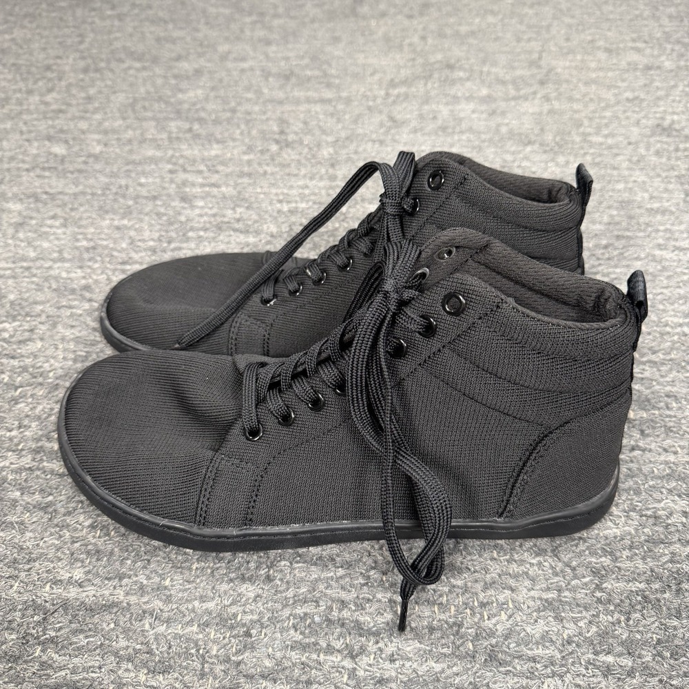 Feel Grounds High Rise Knit Barefoot Sneakers Men 10 W 11.5 Black Minimalist
